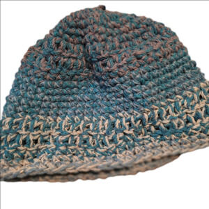 Handmade Blue Crochet Beanie & Scarf